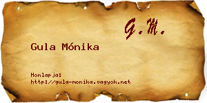 Gula Mónika névjegykártya